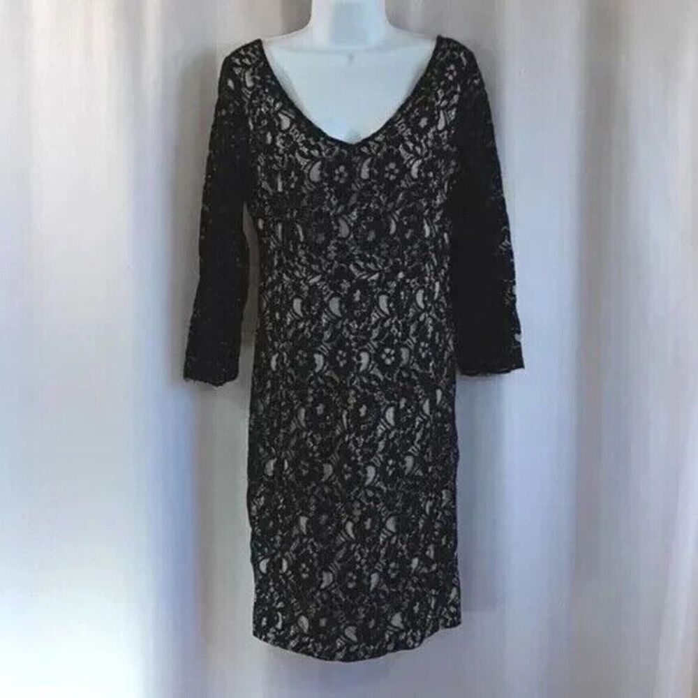 G by Giuliana Rancic size XS black lace dress with white lining